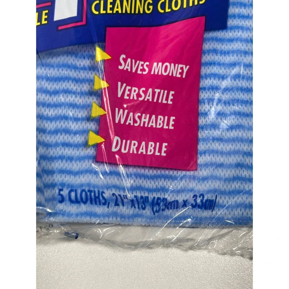 Handi Wipes Reusable Cleaning Cloths 21x13 Lot of 9 Packs Orange Blue Vintage